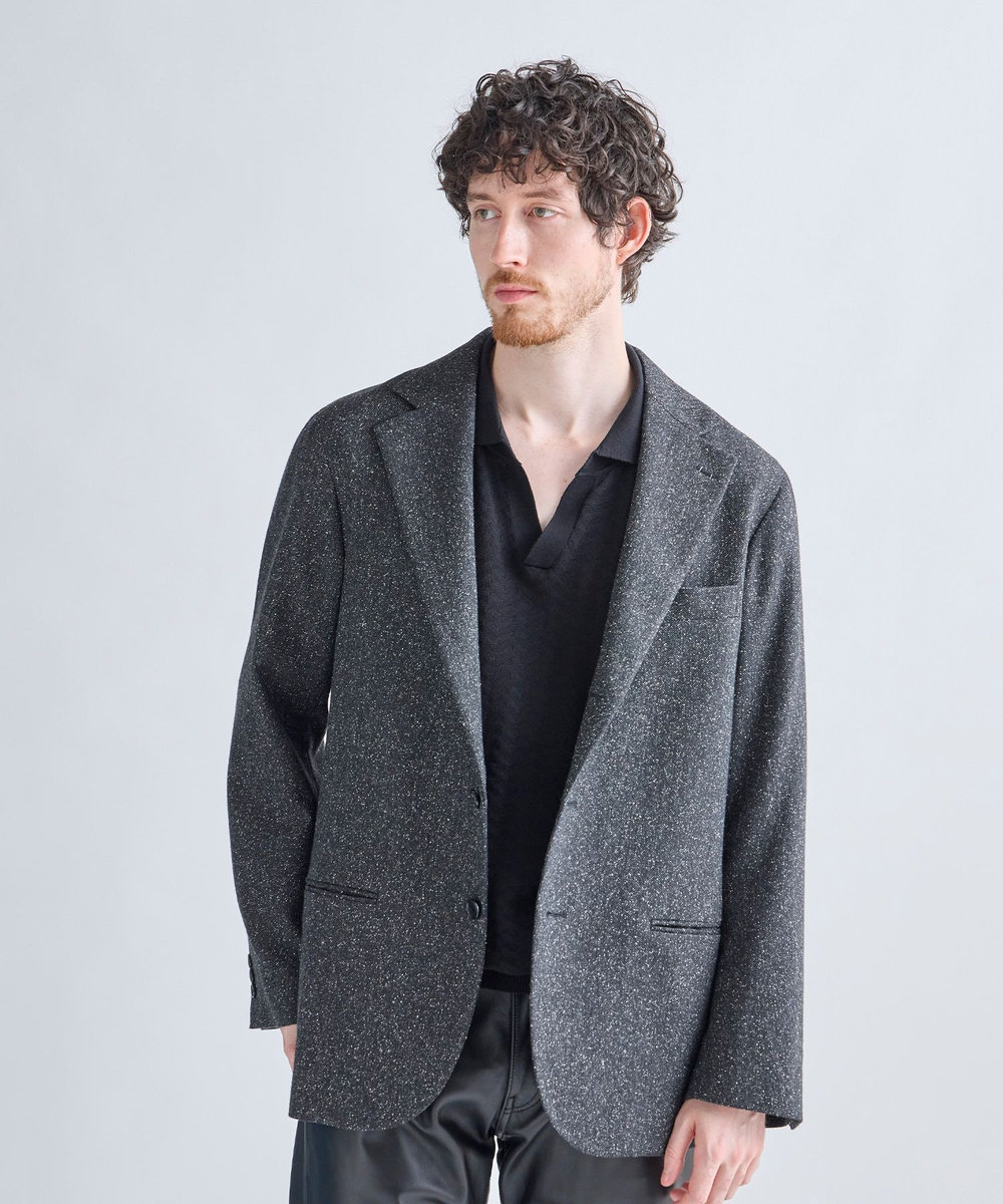 MEN'S BIGI 【BASED ON MEN'S BIGI HERITAGE】メランジ リラックス3Bジャケット ブラック