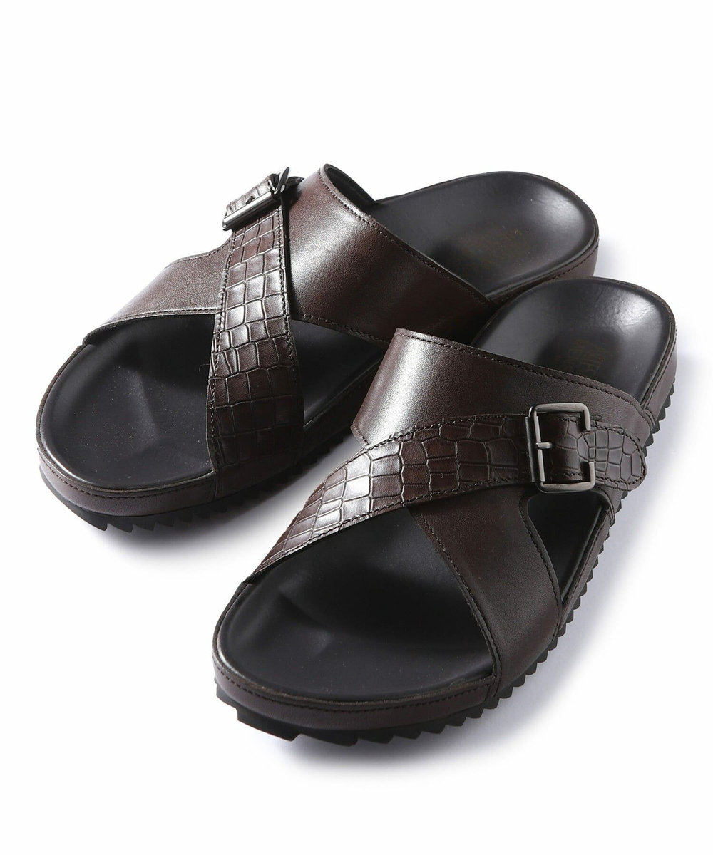 MEN'S BIGI 【Artesanos/アルテサノス】別注 レザークロスストラップサンダル ブラウン