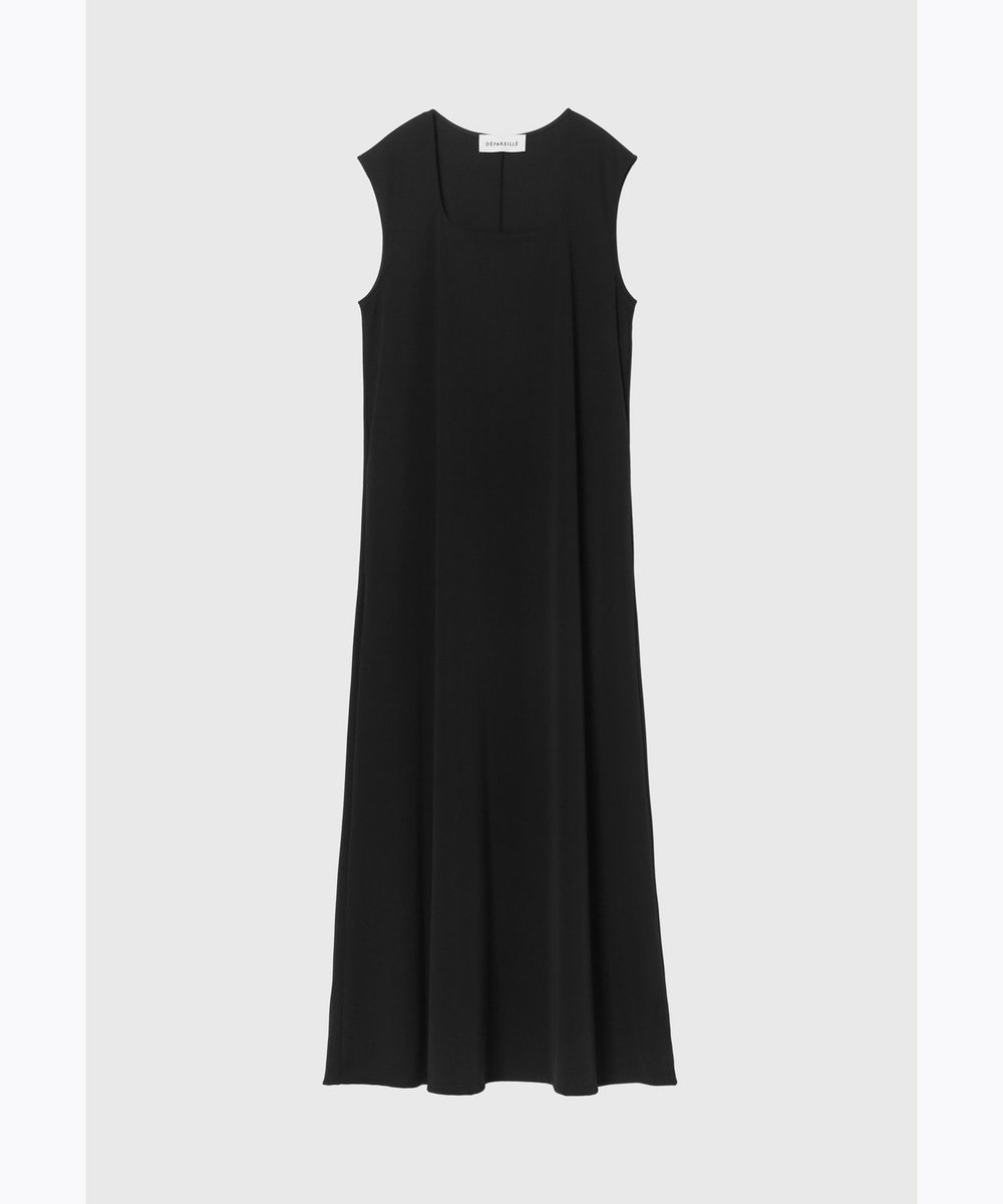 DÉPAREILLÉ TRIACETATE JERSEY DRESS / トリアセテートジャージードレス ブラック