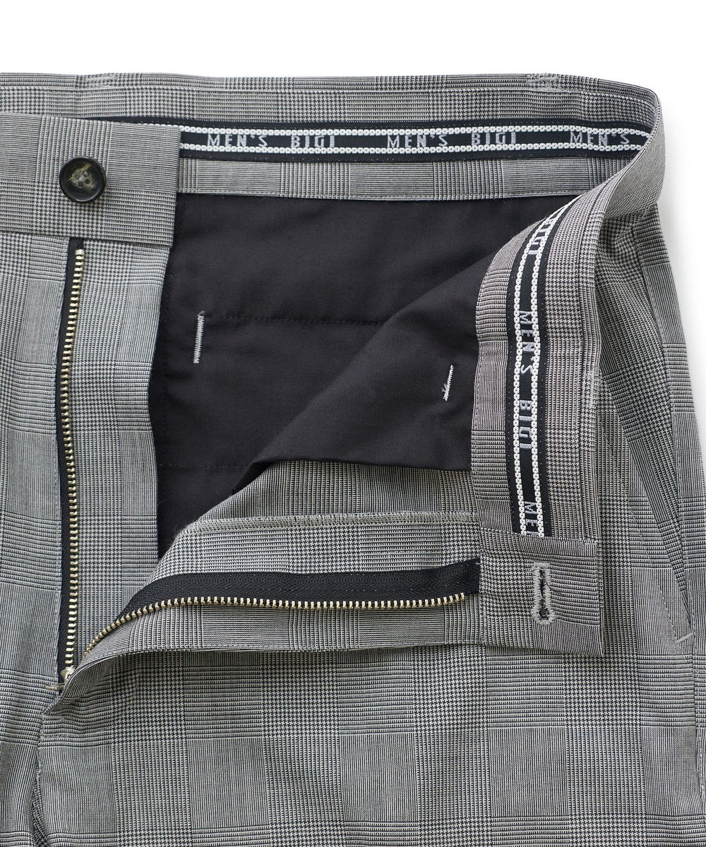 MEN'S BIGI SMART MERINOウールトロピカル/グレンチェック パンツ＜防シワ＞＜軽量＞＜ストレッチ＞ ブラック系その他