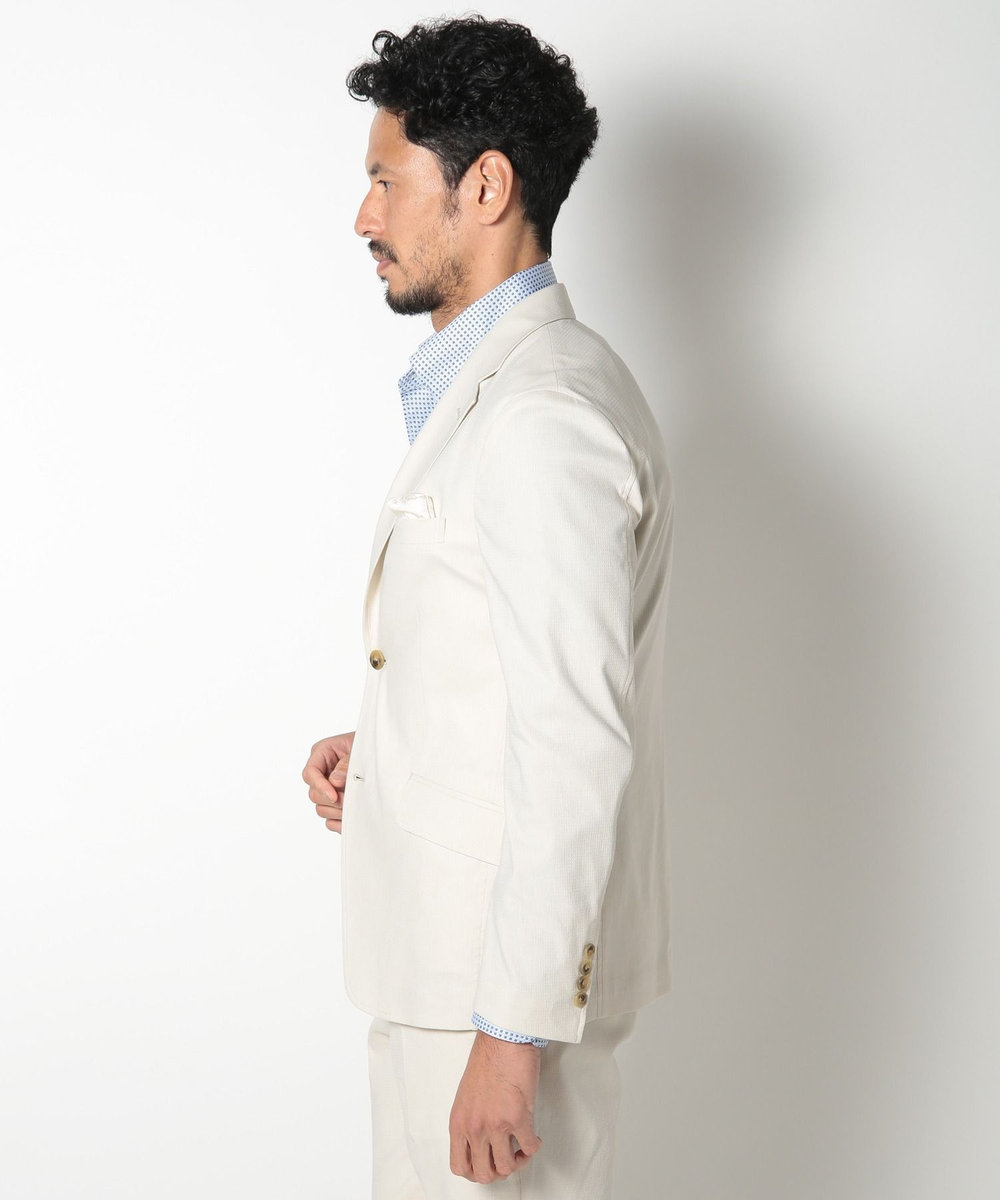 MEN'S BIGI 【ACTIVE TAILOR】ドビーストレッチテーラードジャケット オフホワイト