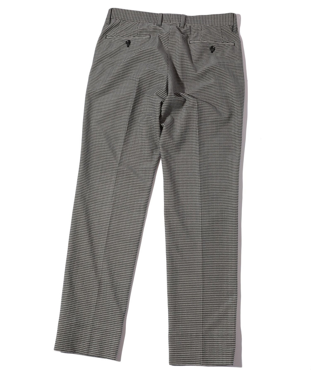 MEN'S BIGI トリコットコーデュロイ千鳥格子プリントスラックスパンツ＜セットアップ対応＞ グレー