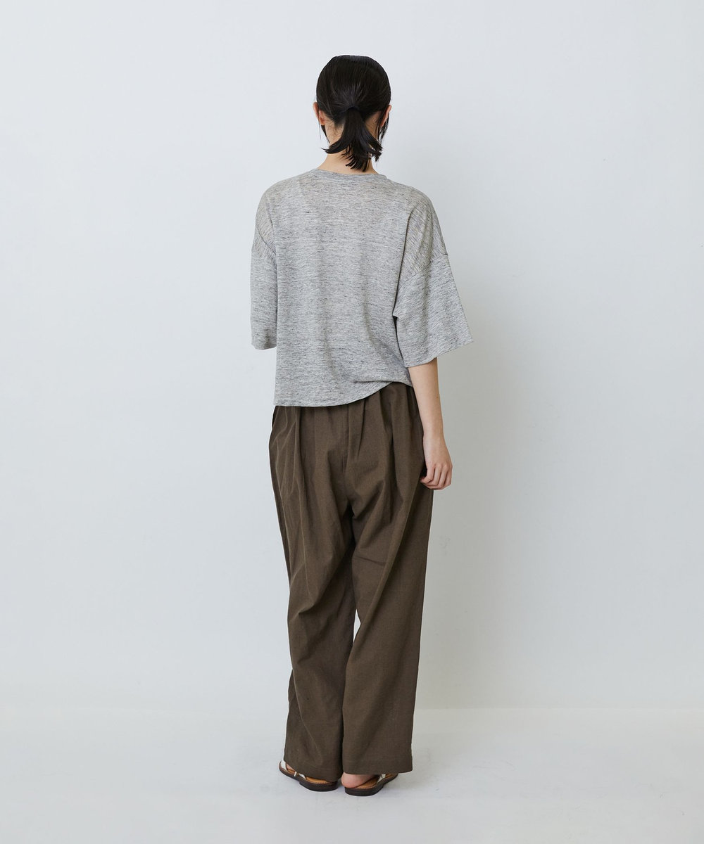 LOISIR リネン天竺ショートTシャツ グレー系その他