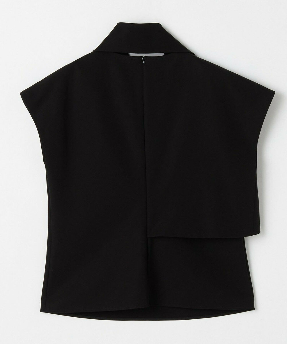 L'EQUIPE COUTURIER 60/2Vダブルクロスブラウス ブラック