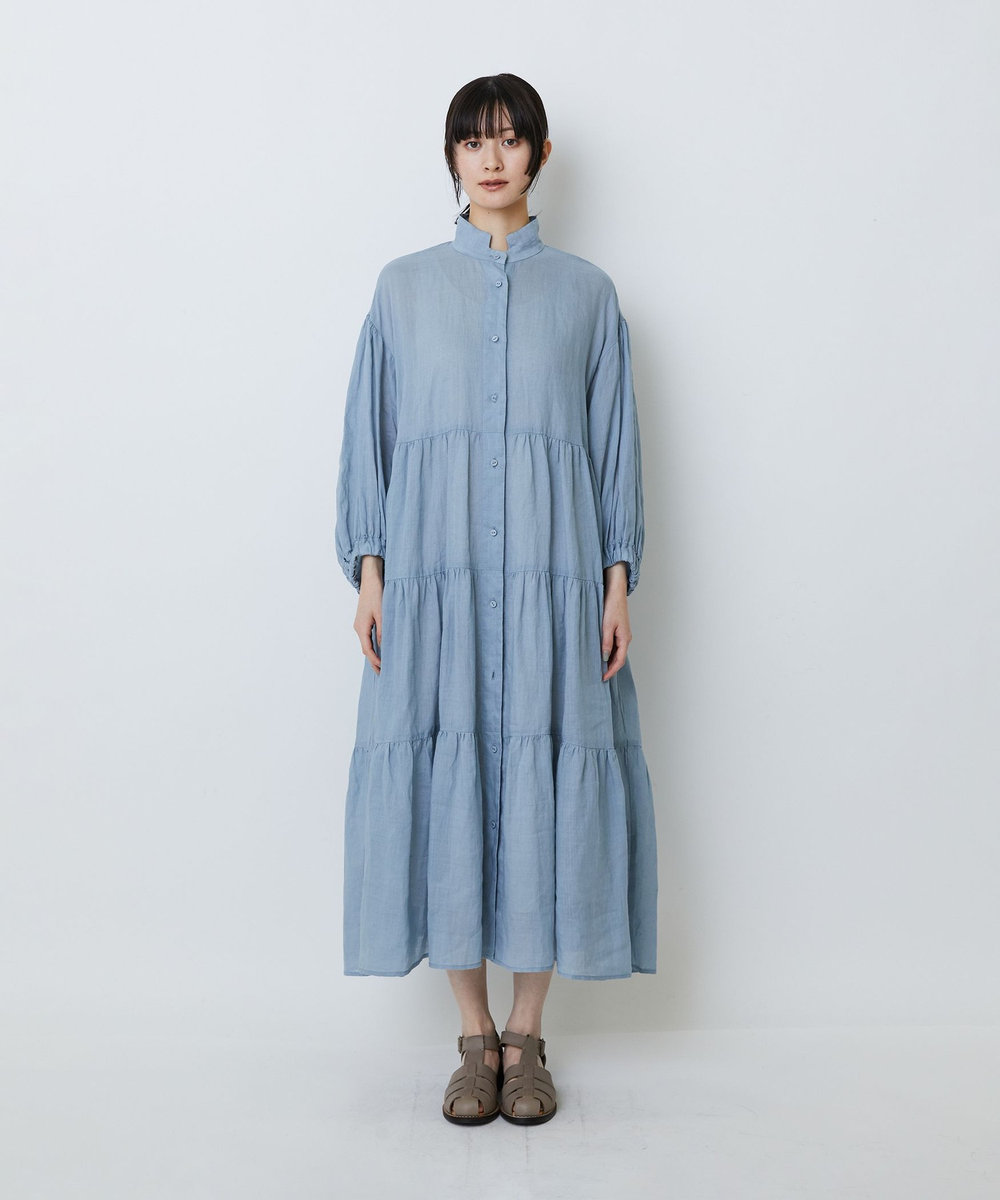 LOISIR ラミーティアードワンピース ブルー