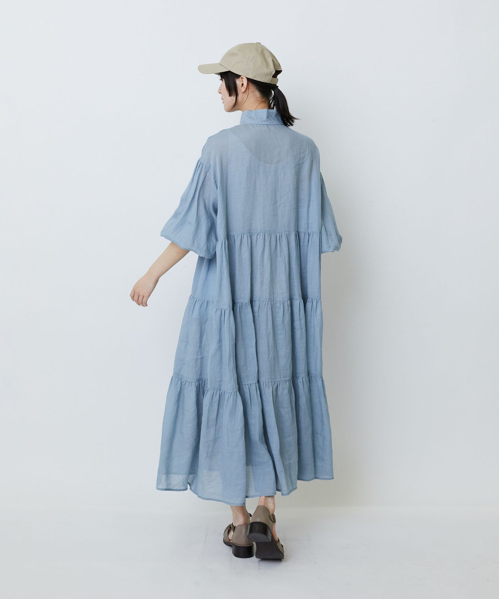 LOISIR ラミーティアードワンピース ブルー