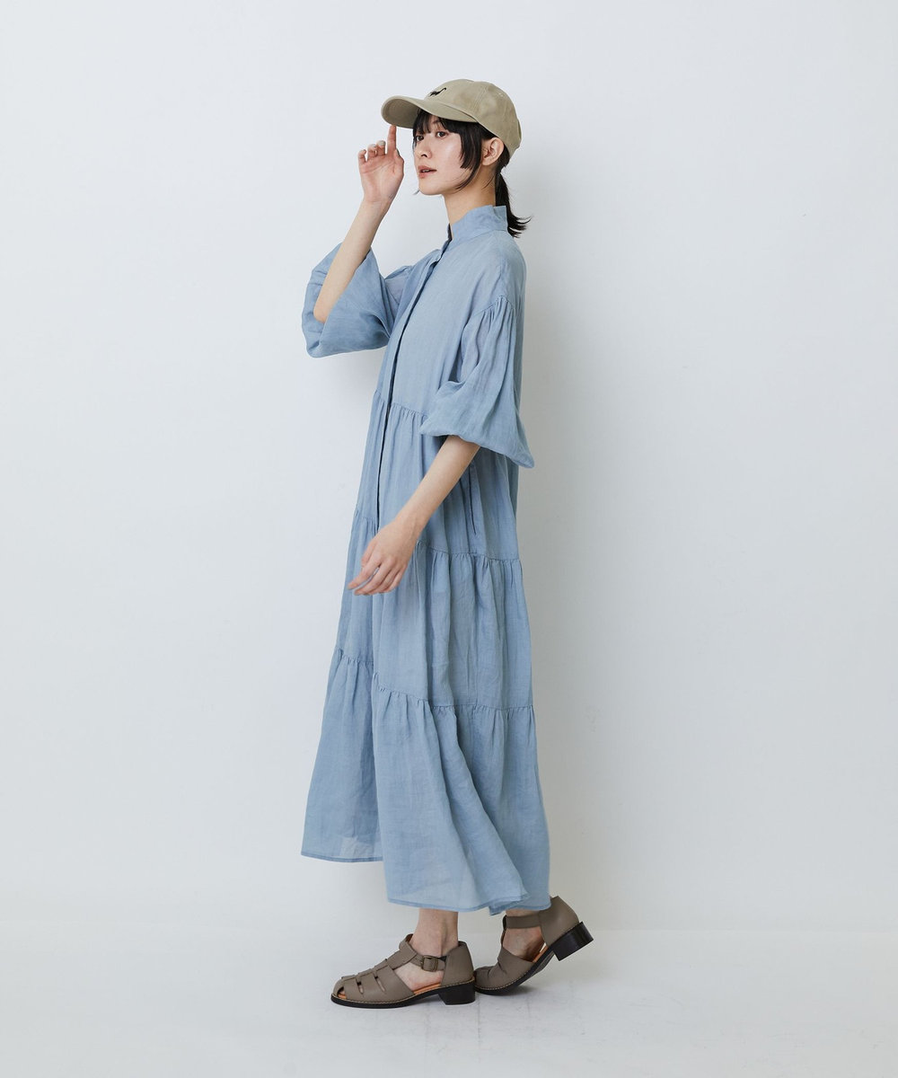 LOISIR ラミーティアードワンピース ブルー