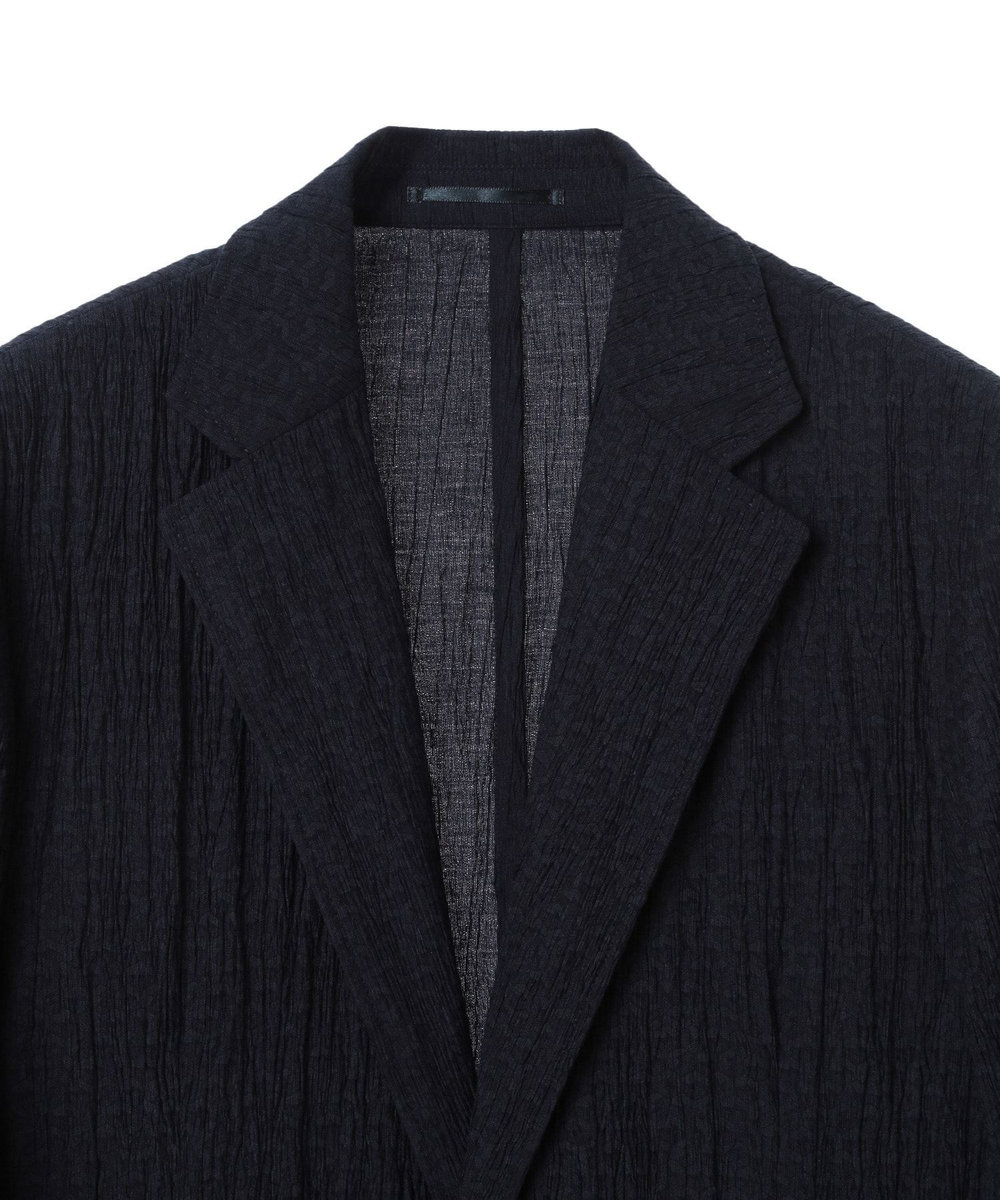 MEN'S BIGI 楊柳ジオメトリックプリントジャケット ネイビー