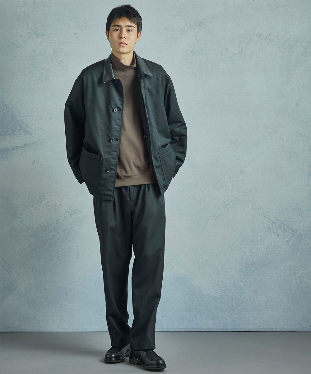 MEN'S BIGI 【50th Anniv . 中田 慎介】NYLON TURTLENECK CUT SEW ブラック