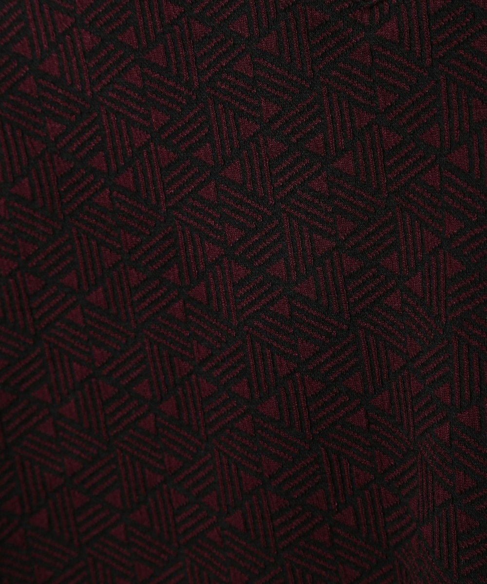 MEN'S BIGI フクレジャカードロングＴシャツ ボルドー