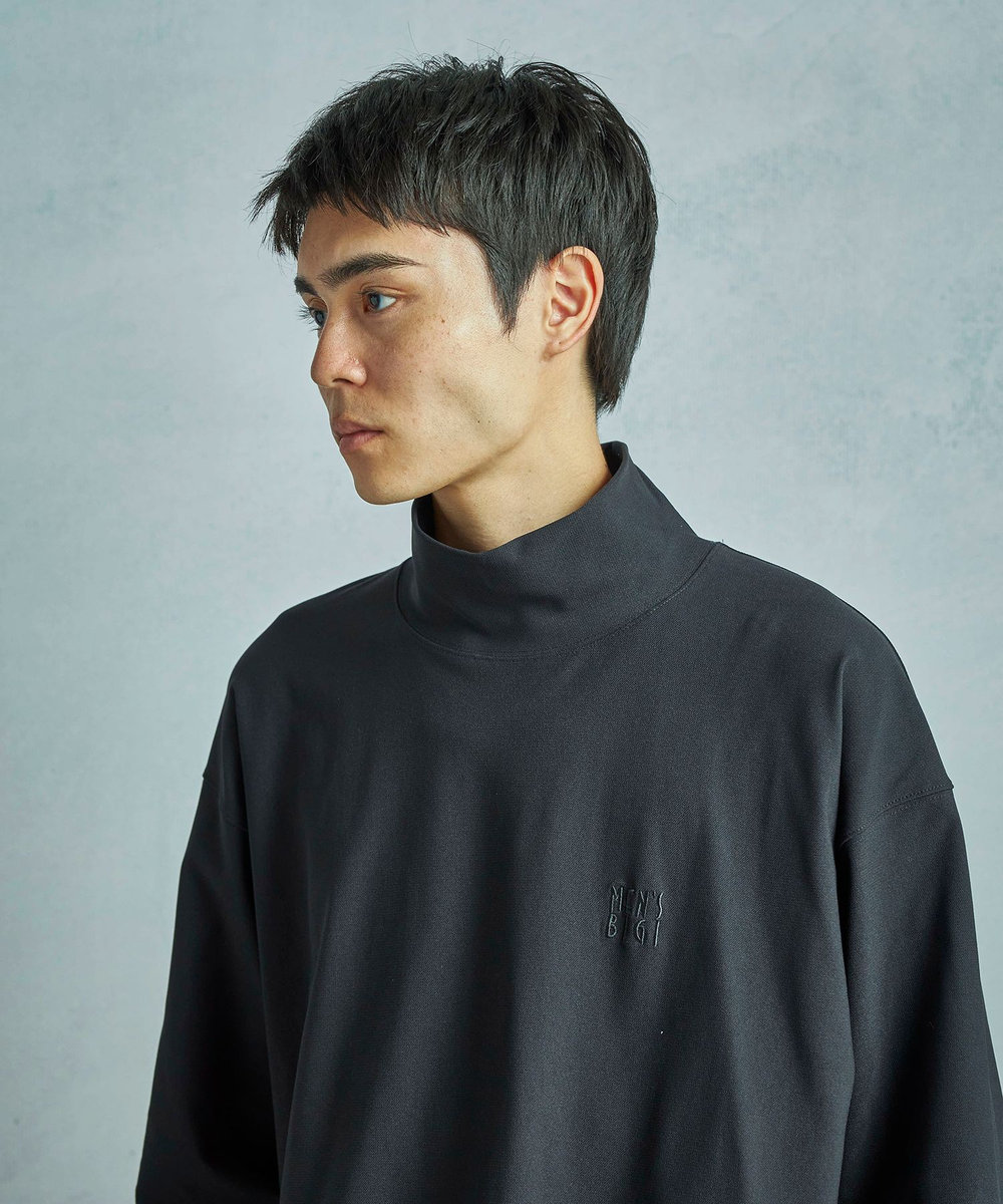 MEN'S BIGI 【50th Anniv . 中田 慎介】NYLON TURTLENECK CUT SEW ブラック