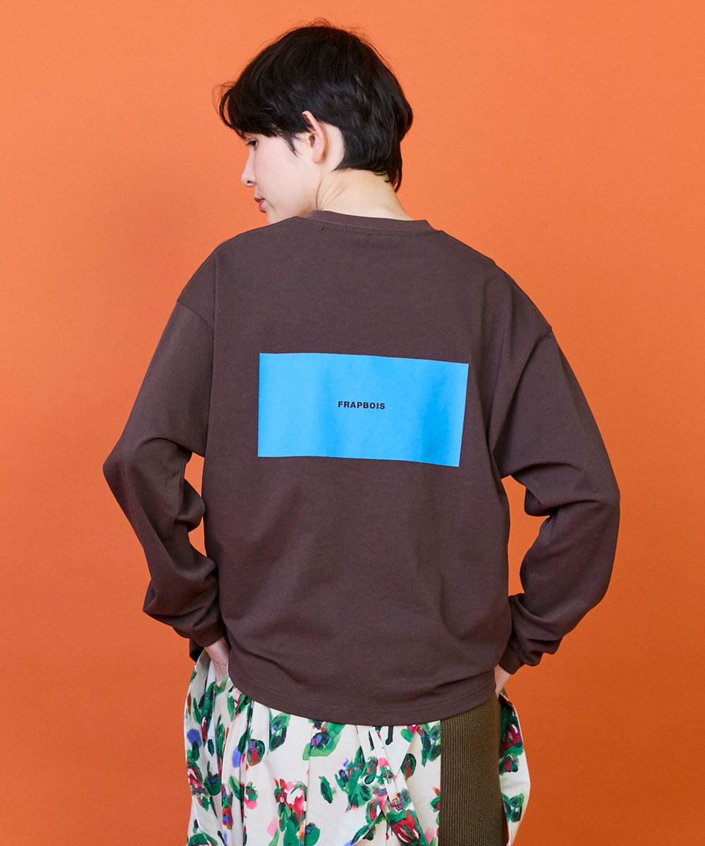 FRAPBOIS エトリーブTシャツ ブラウン