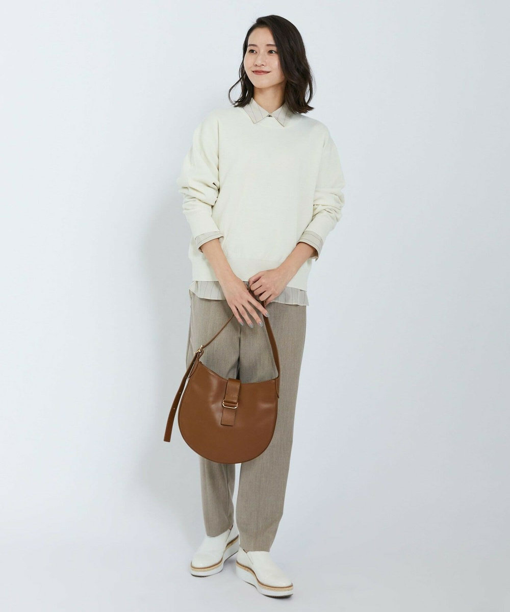 L'EQUIPE バックブラッシュツイルパンツ モカ