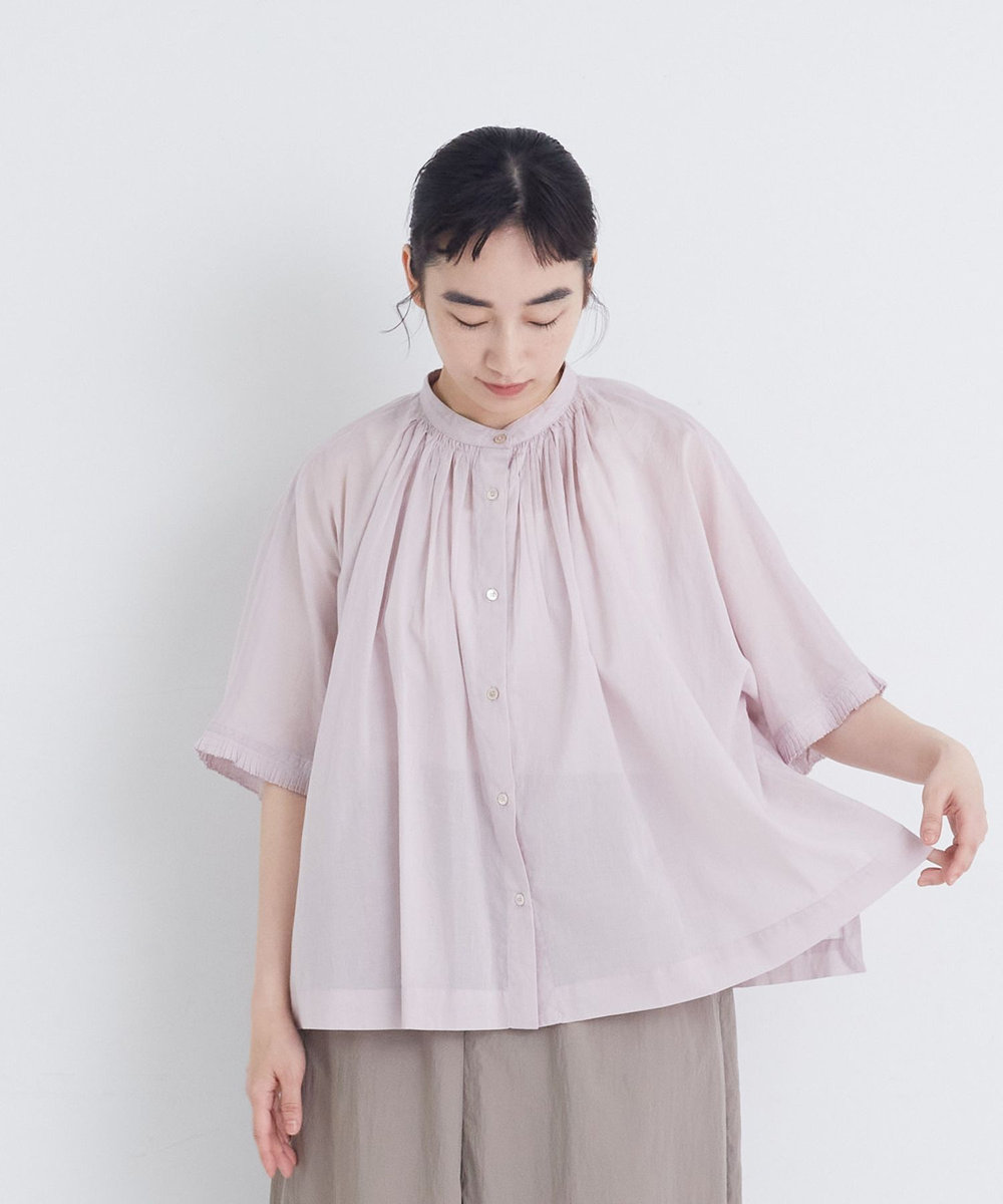 congés payés ADIEU TRISTESSE 【FAVE】インドコットンタックスリーブブラウス ピンク