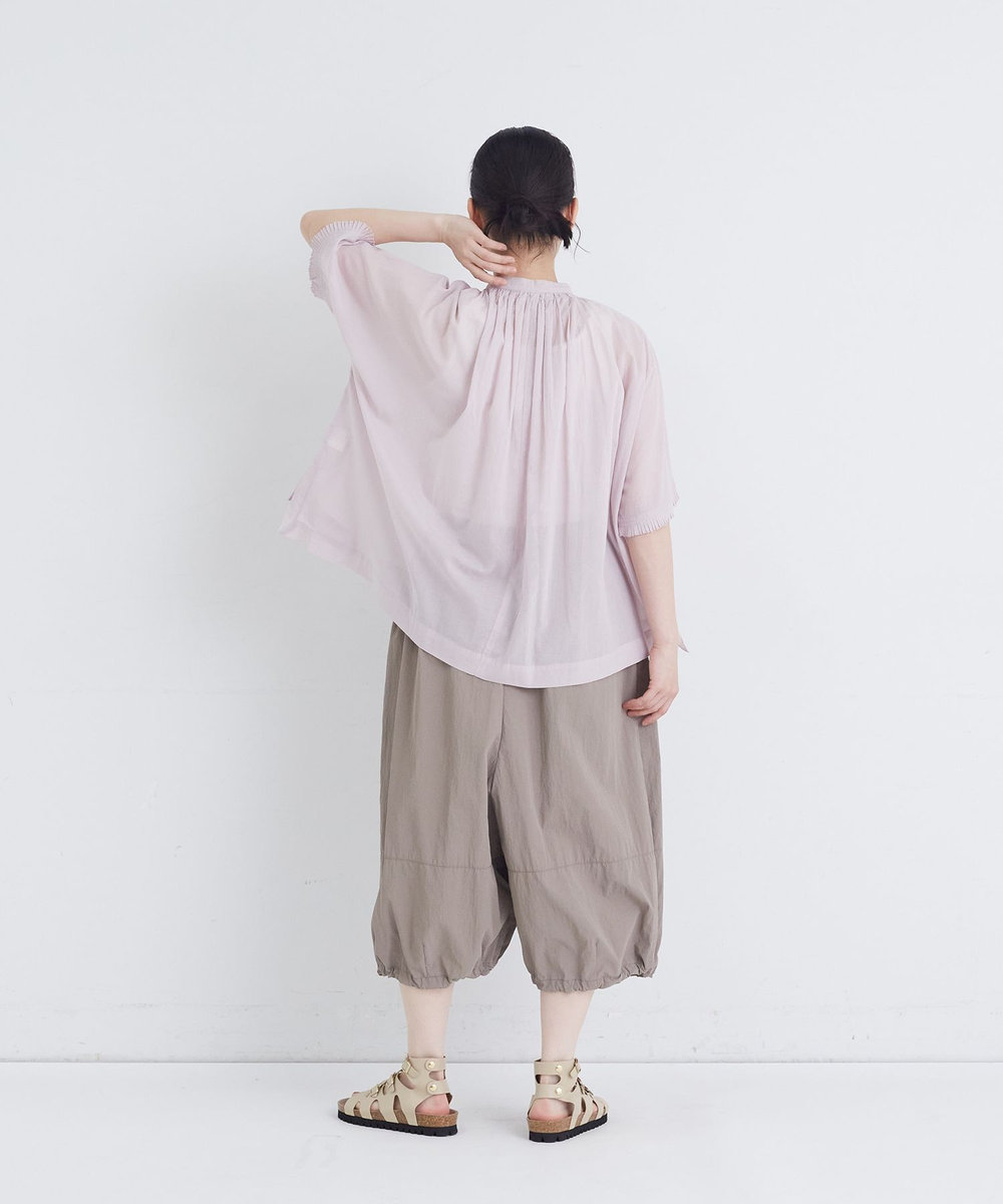 congés payés ADIEU TRISTESSE 【FAVE】インドコットンタックスリーブブラウス ピンク