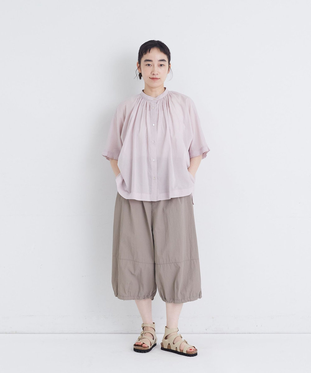 congés payés ADIEU TRISTESSE 【FAVE】インドコットンタックスリーブブラウス ピンク