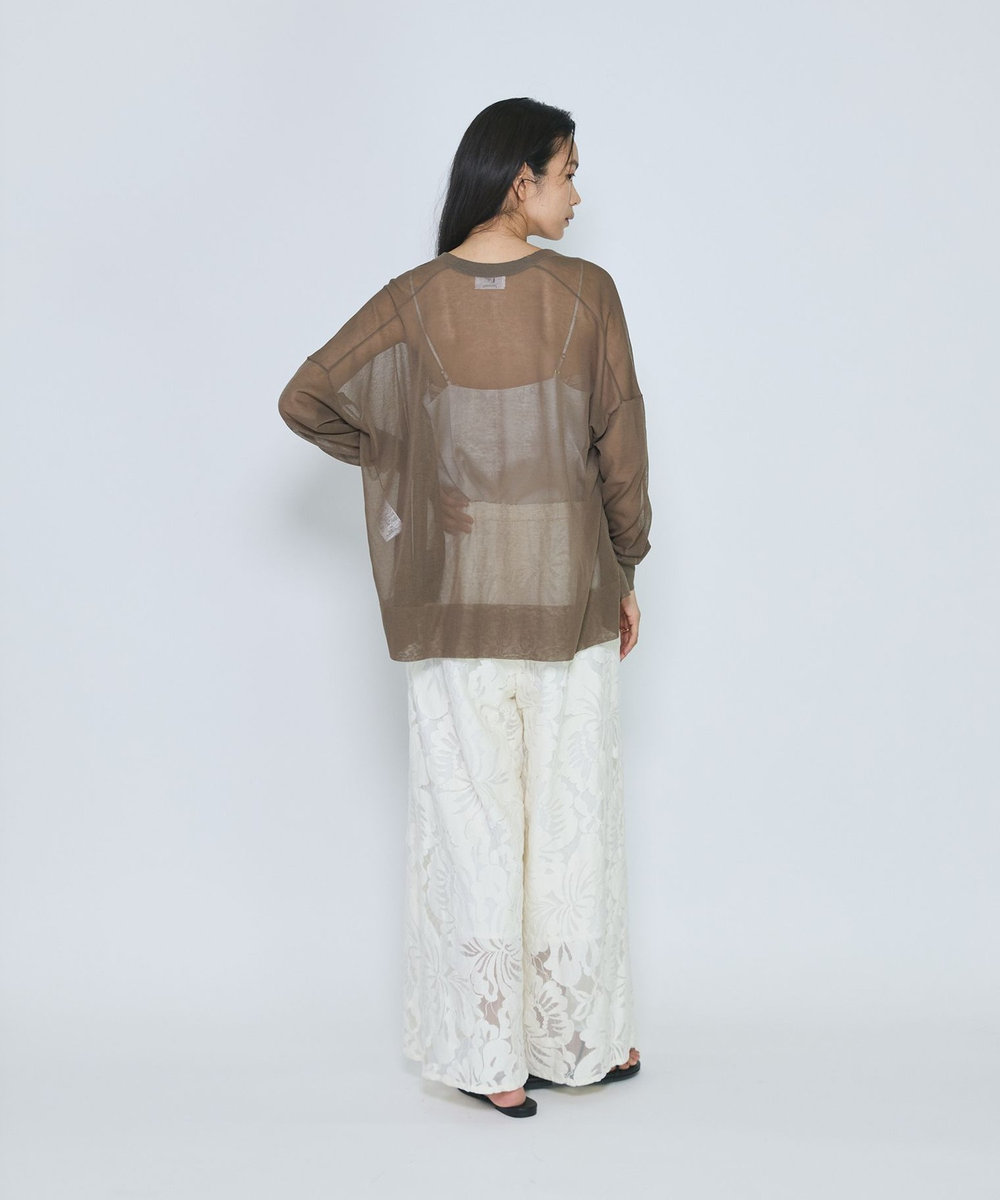 1er Arrondissement シアーラフカーディガン カーキ
