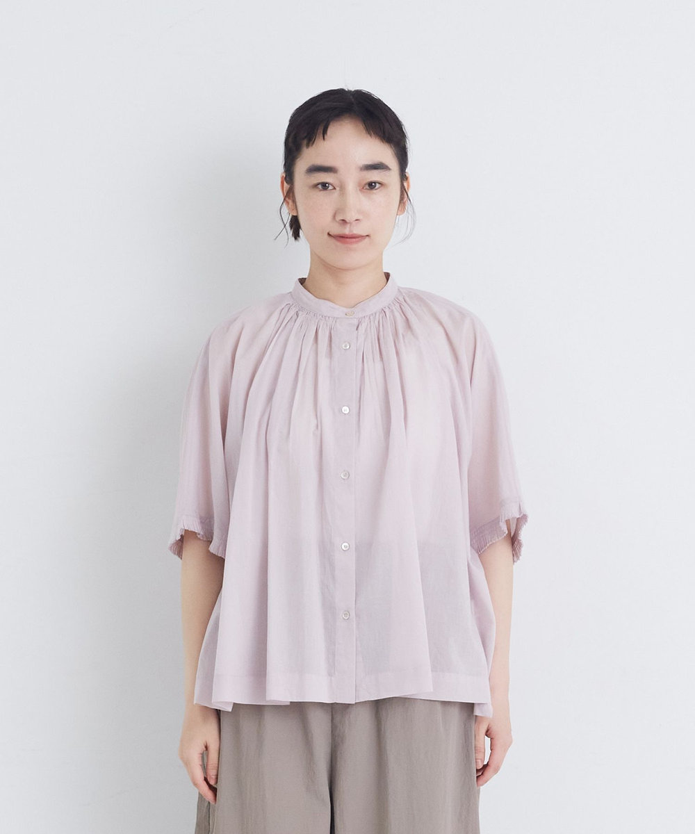 congés payés ADIEU TRISTESSE 【FAVE】インドコットンタックスリーブブラウス ピンク