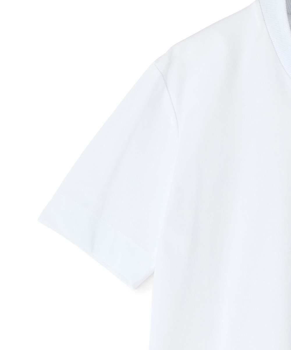 MEN'S BIGI 【ACTIVE TAILOR/アクティブテイラー】シルケットスムースVネックTシャツ＜接触冷感 / UVカット＞ ホワイト