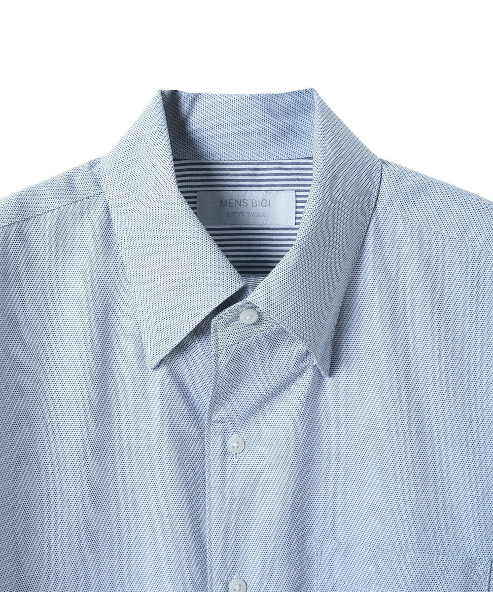 MEN'S BIGI コットンポリエステルドビーシャツ<EASY CARE> ホワイト系その他