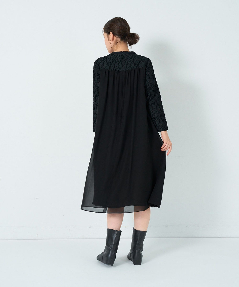 ADIEU TRISTESSE カットジャカードワンピース ブラック