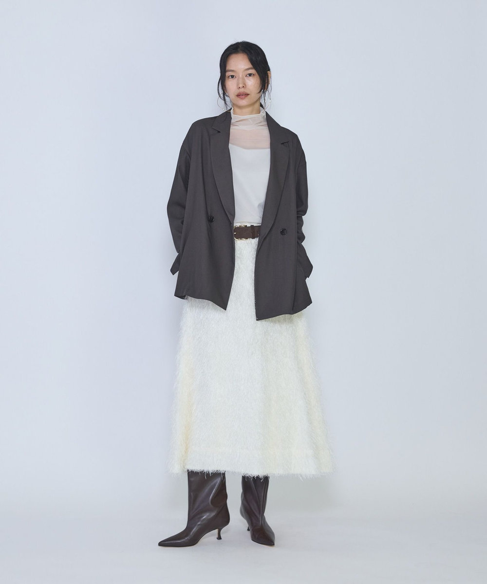 1er Arrondissement シアーハイネックカットソー オフホワイト