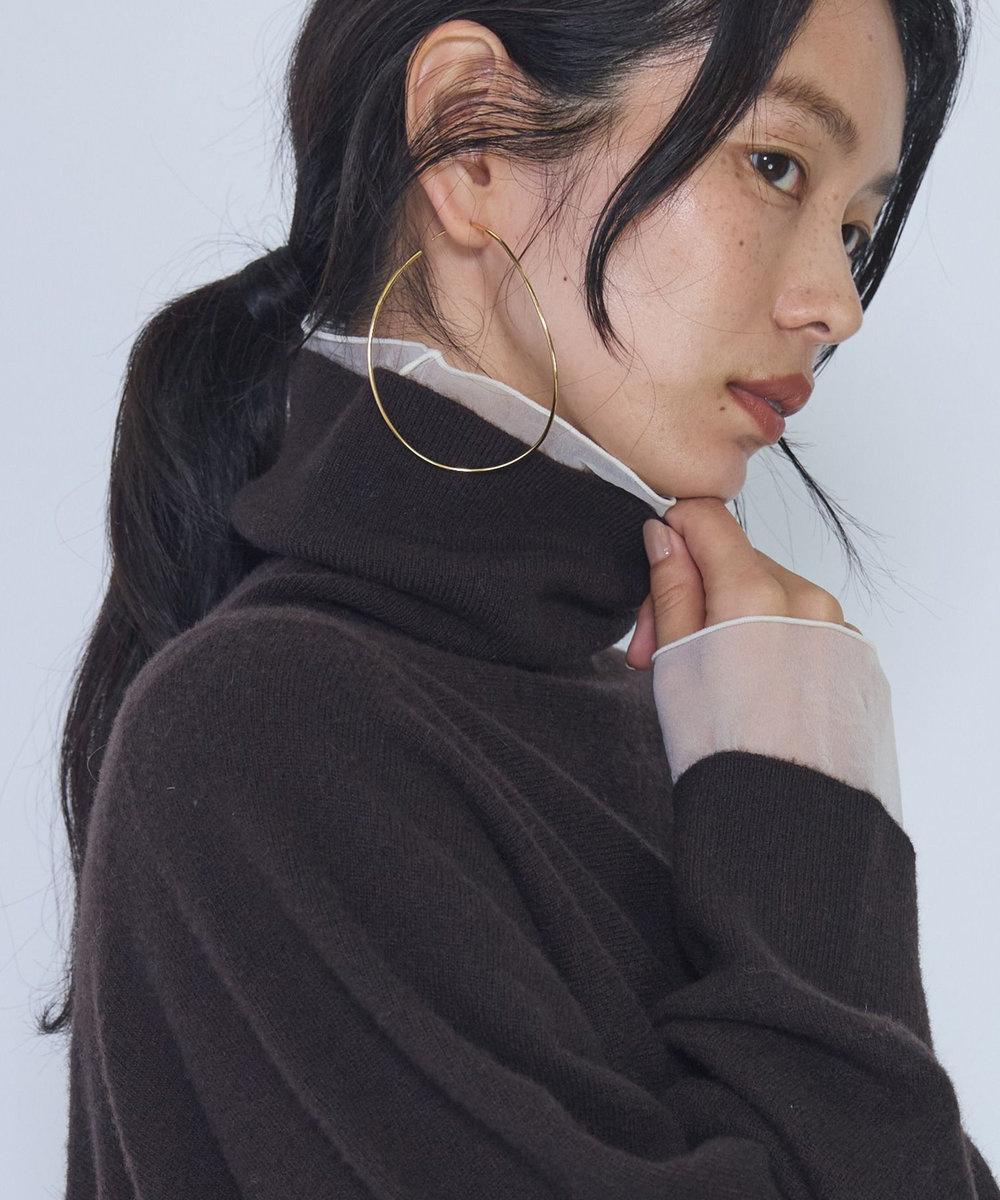1er Arrondissement シアーハイネックカットソー オフホワイト