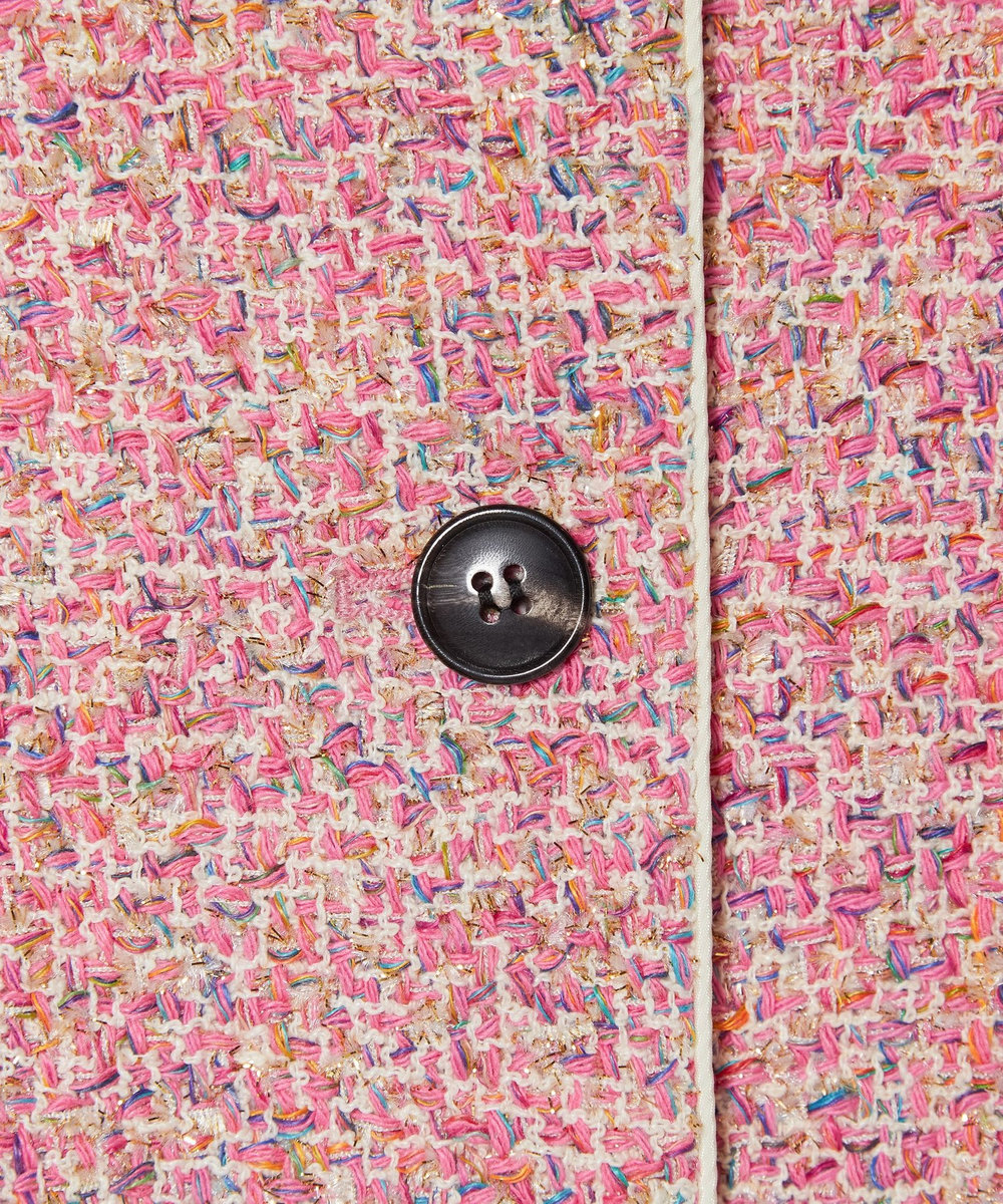 DÉPAREILLÉ FANCY TWEED NO COLLAR JACKET / ファンシーツィードノーカラージャケット ピンク