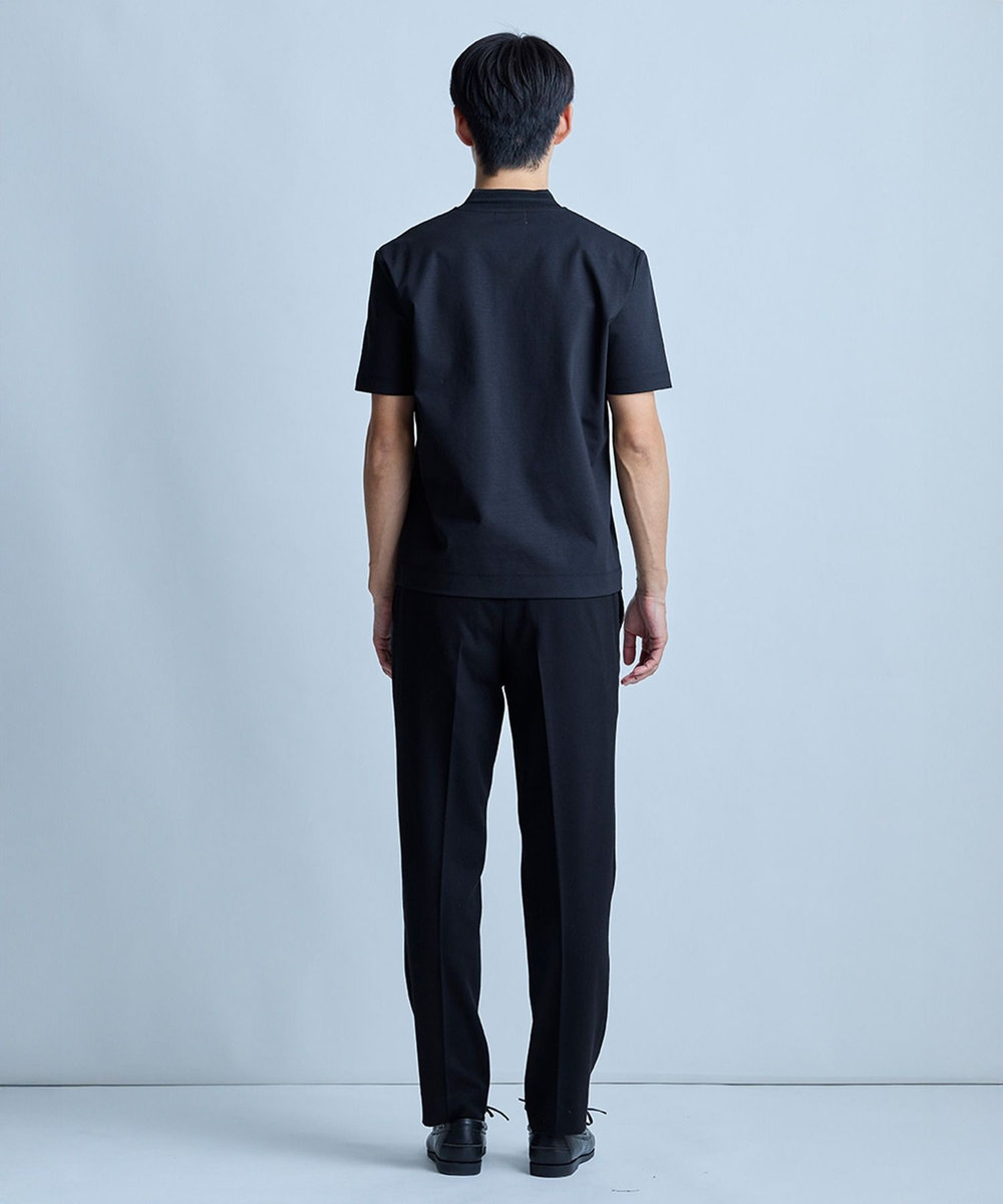 UNION STATION VネックテイラーTシャツ〈ストレッチ・マシンウォッシャブル・防臭・接触冷感〉	 ブラック