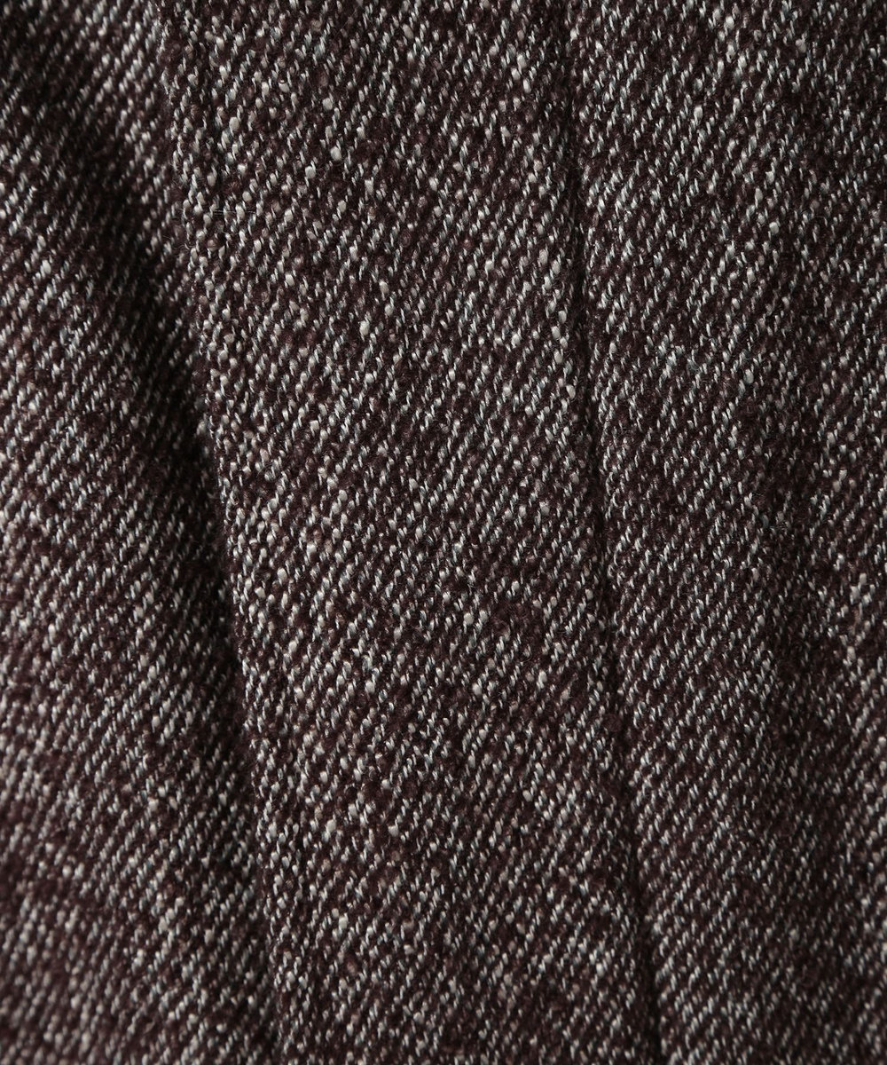 MEN'S BIGI トライスピンループツイードトレンチコート ボルドー