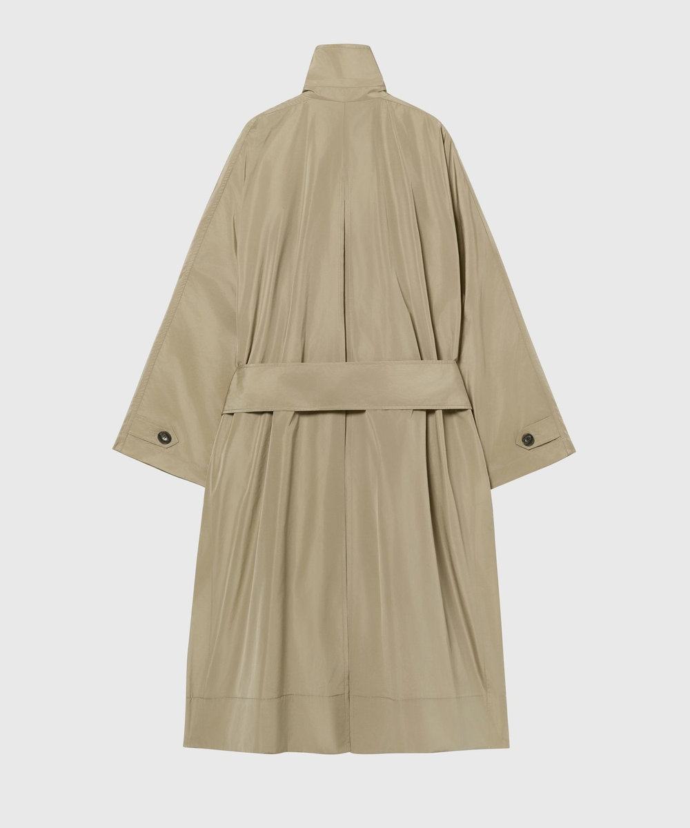 DÉPAREILLÉ TAFFETA PONCHO COAT / タフタポンチョコート ベージュ