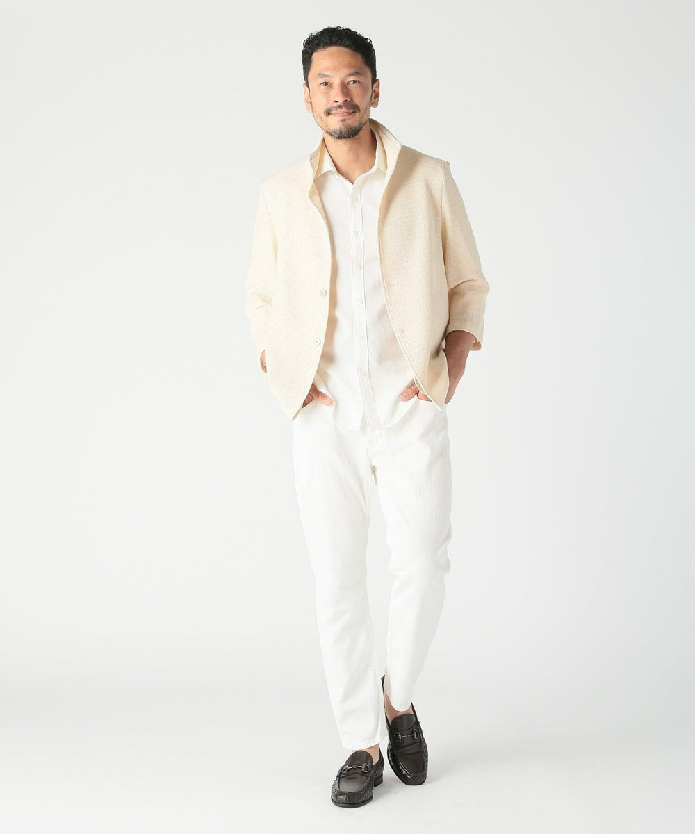 MEN'S BIGI トリコットジャージ素材カットジャケット ベージュ