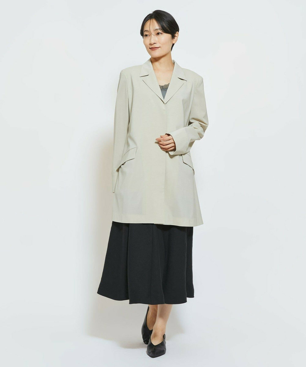 MOGA Collection MOGA Collection Cu/Pメランジロングジャケット ベージュ