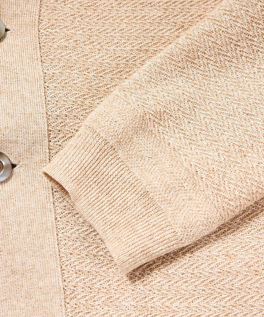 MEN'S BIGI ジャケットデザインニット ベージュ