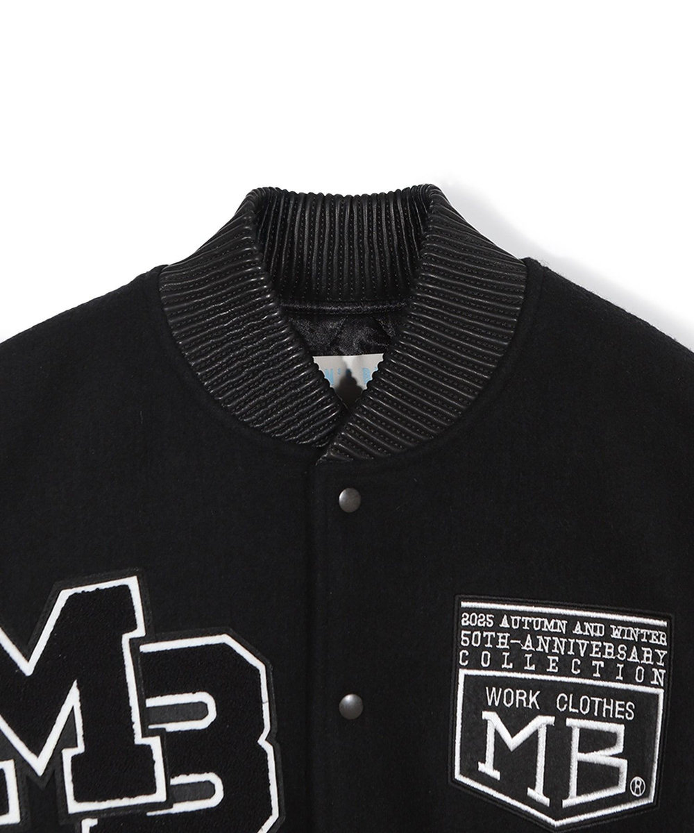 MEN'S BIGI 【50th Anniv . 菊池武夫】WOOLMELTON STADIUM JAMPER ブラック