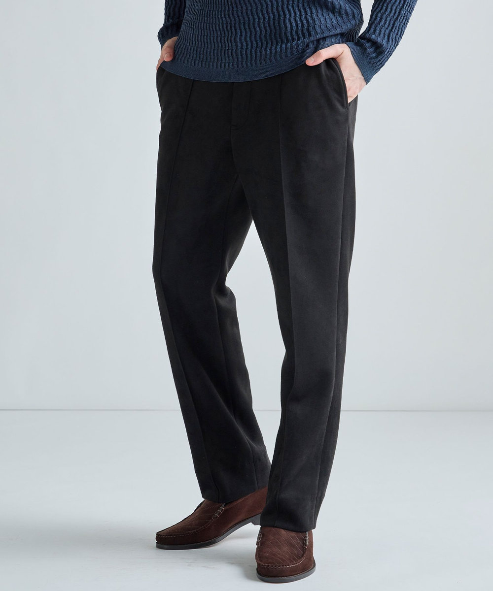MEN'S BIGI フェイクスエードダンボール リラックスイージーパンツ ベージュ