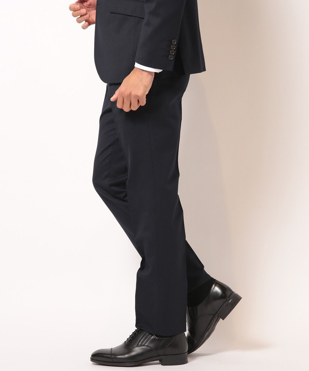 MEN'S BIGI シェブロンジャカードスーツセットアップ＜同素材ベストあり＞ ネイビー