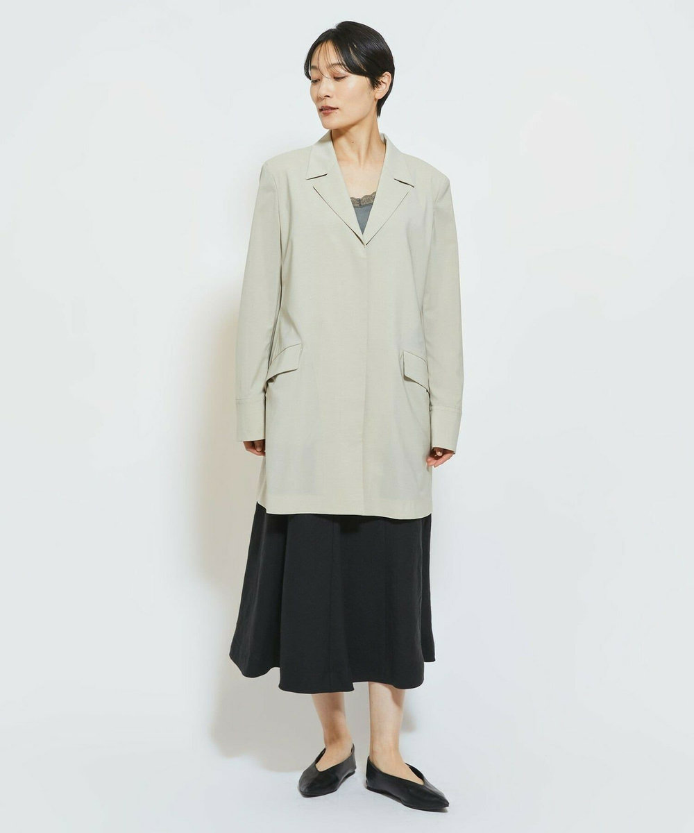 MOGA Collection MOGA Collection Cu/Pメランジロングジャケット ベージュ