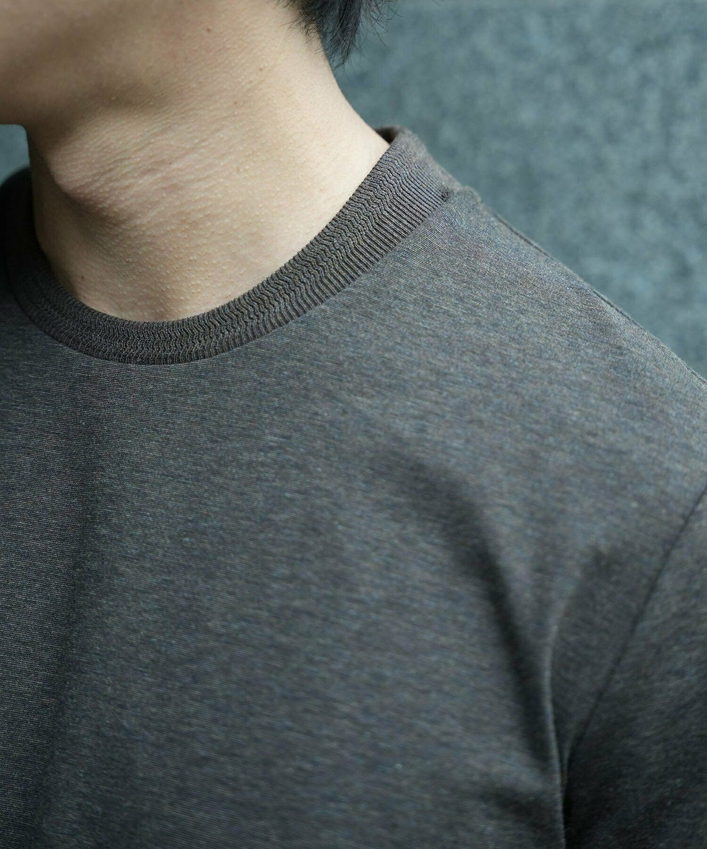 MEN'S BIGI 【ACTIVE TAILOR/アクティブテイラー】シルケットスムースクルーネックTシャツ＜接触冷感 / UVカット＞ ブラウン