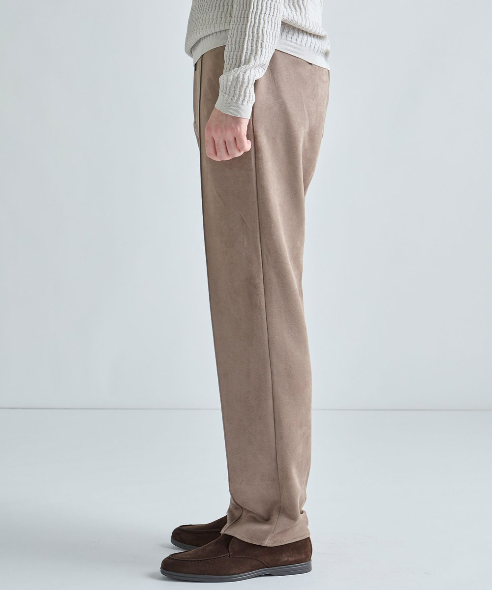 MEN'S BIGI フェイクスエードダンボール リラックスイージーパンツ ベージュ