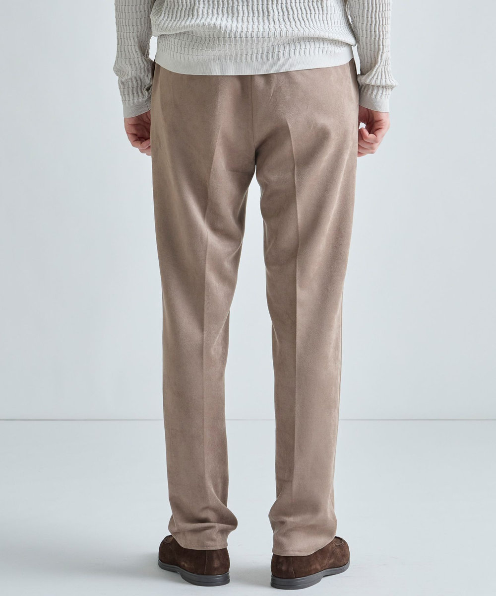 MEN'S BIGI フェイクスエードダンボール リラックスイージーパンツ ベージュ