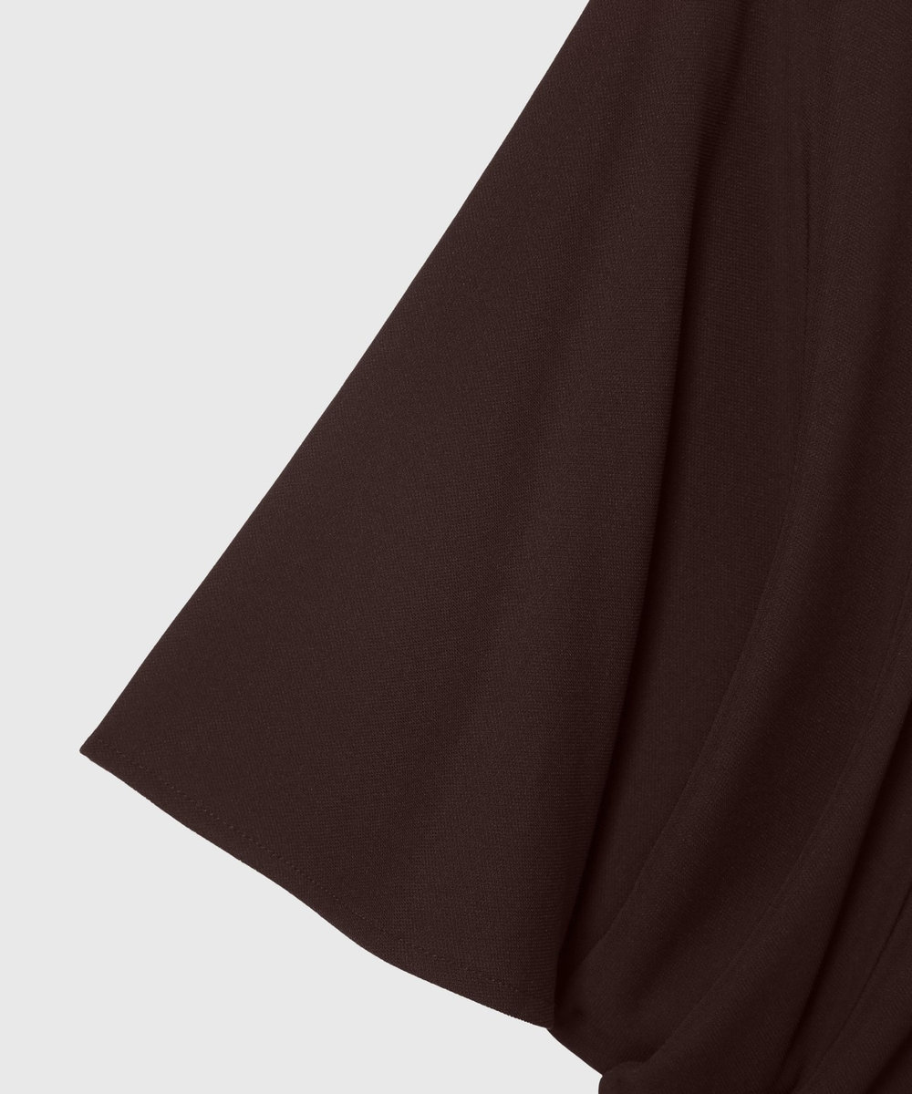 DÉPAREILLÉ TRIACETATE JERSEY ASYMMETRY TOPS / トリアセテートジャージーアシンメトリートップス ボルドー