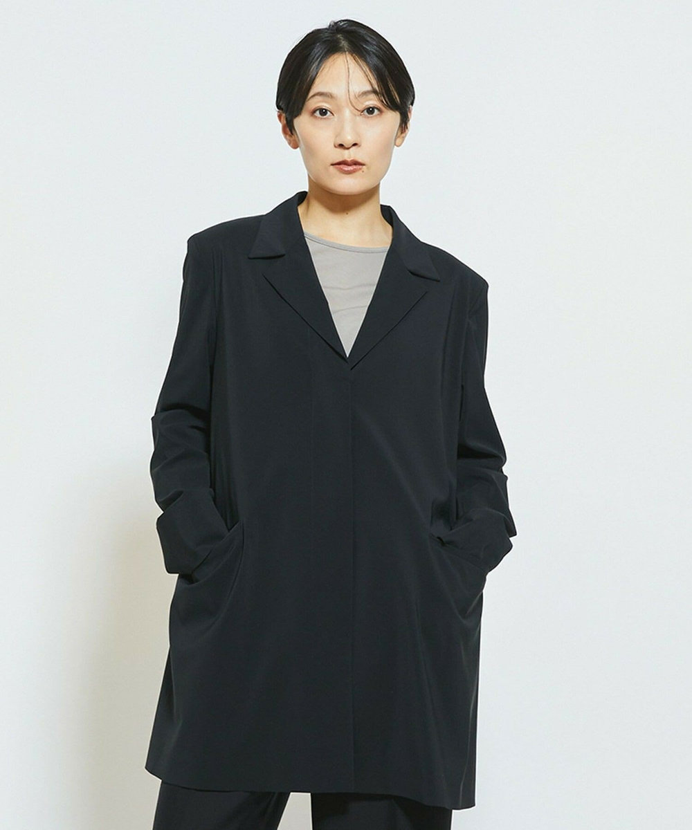 MOGA Collection MOGA Collection Cu/Pメランジロングジャケット ブラック