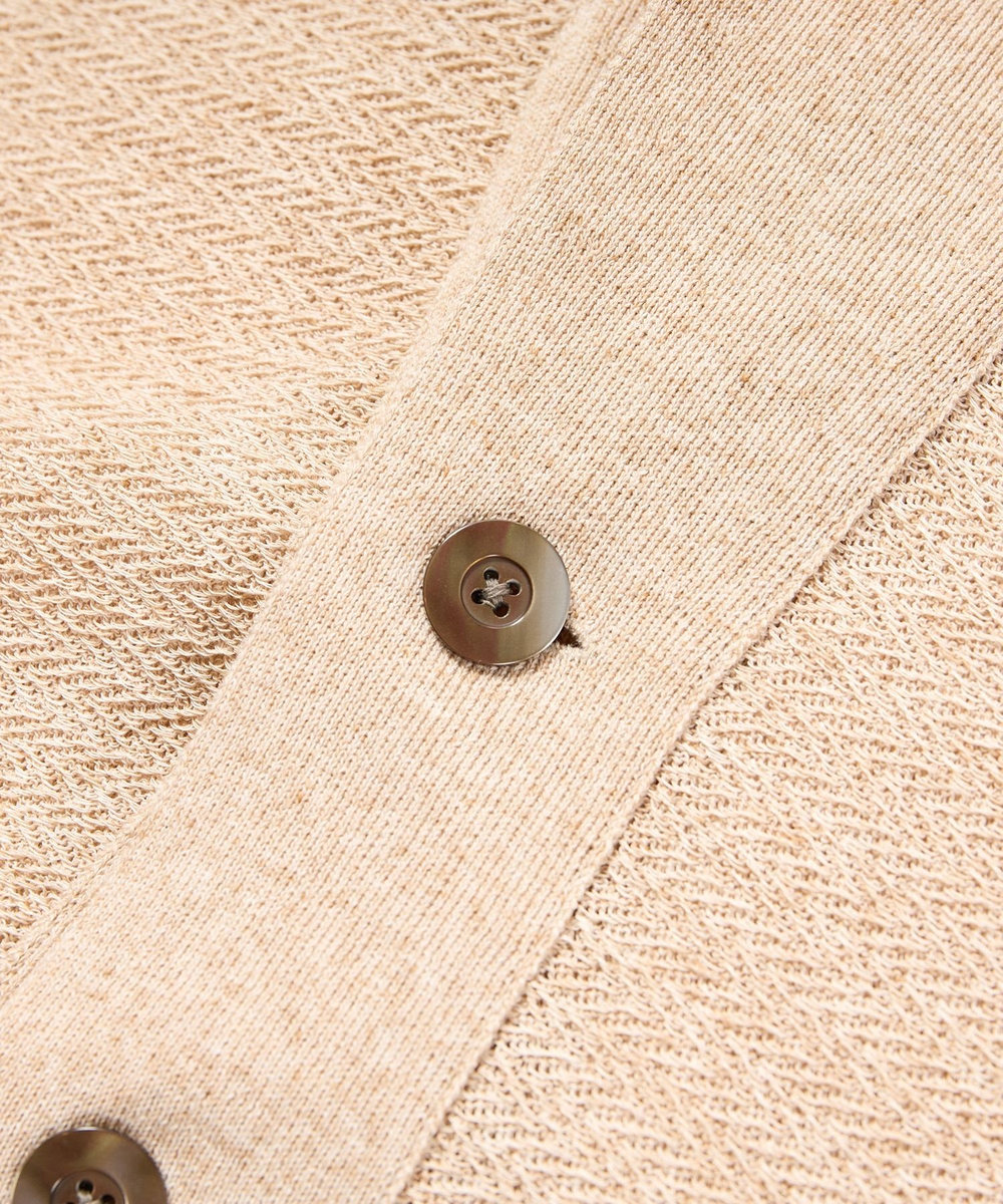 MEN'S BIGI ジャケットデザインニット ベージュ