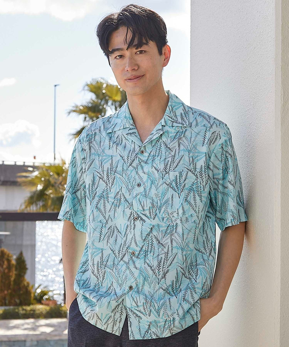 UNION STATION UNION STATION by MEN'S BIGI×HIBIYA-KADAN コラボシャツ サックスブルー