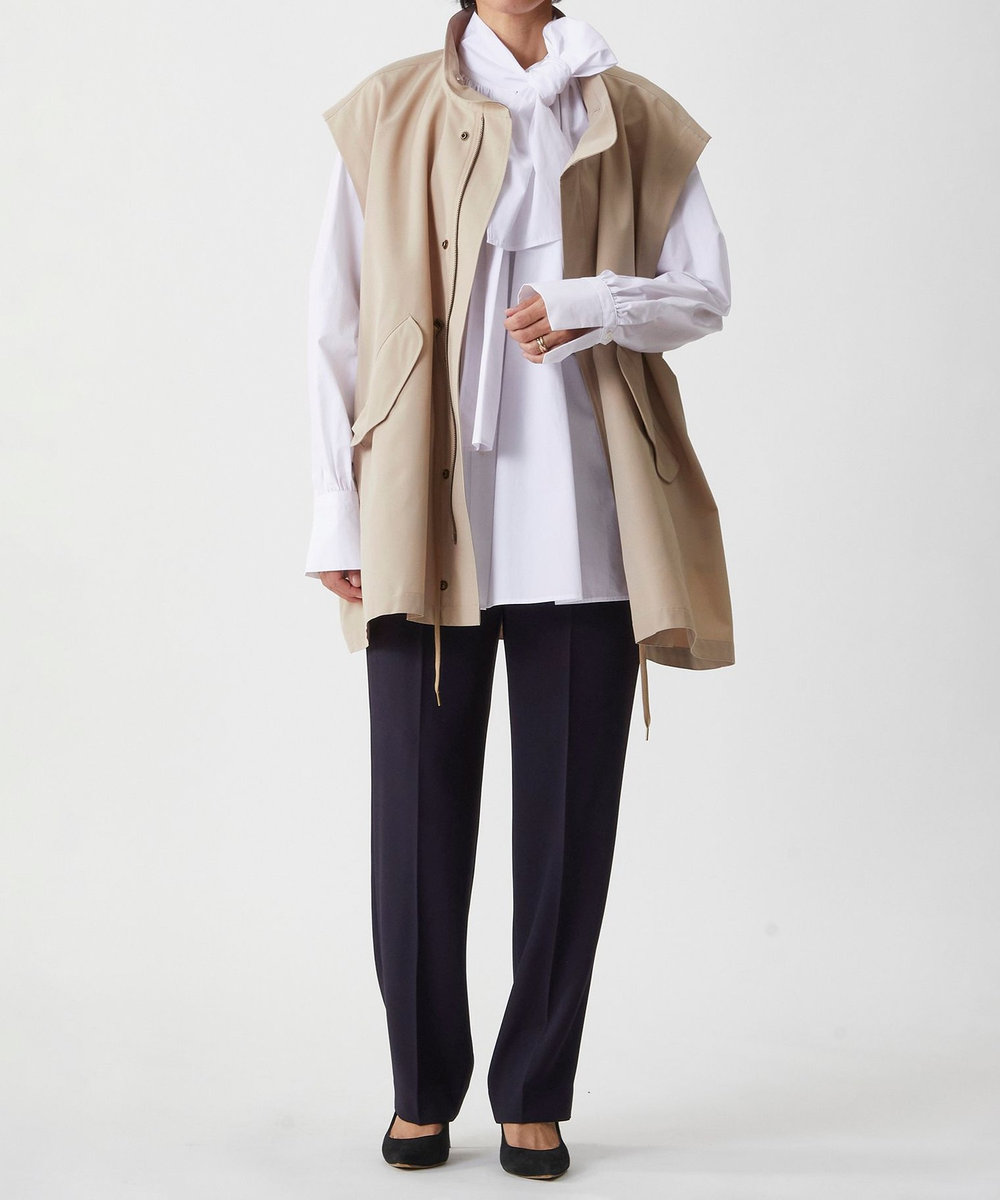 1er Arrondissement バックサテンスリムパンツ ネイビー