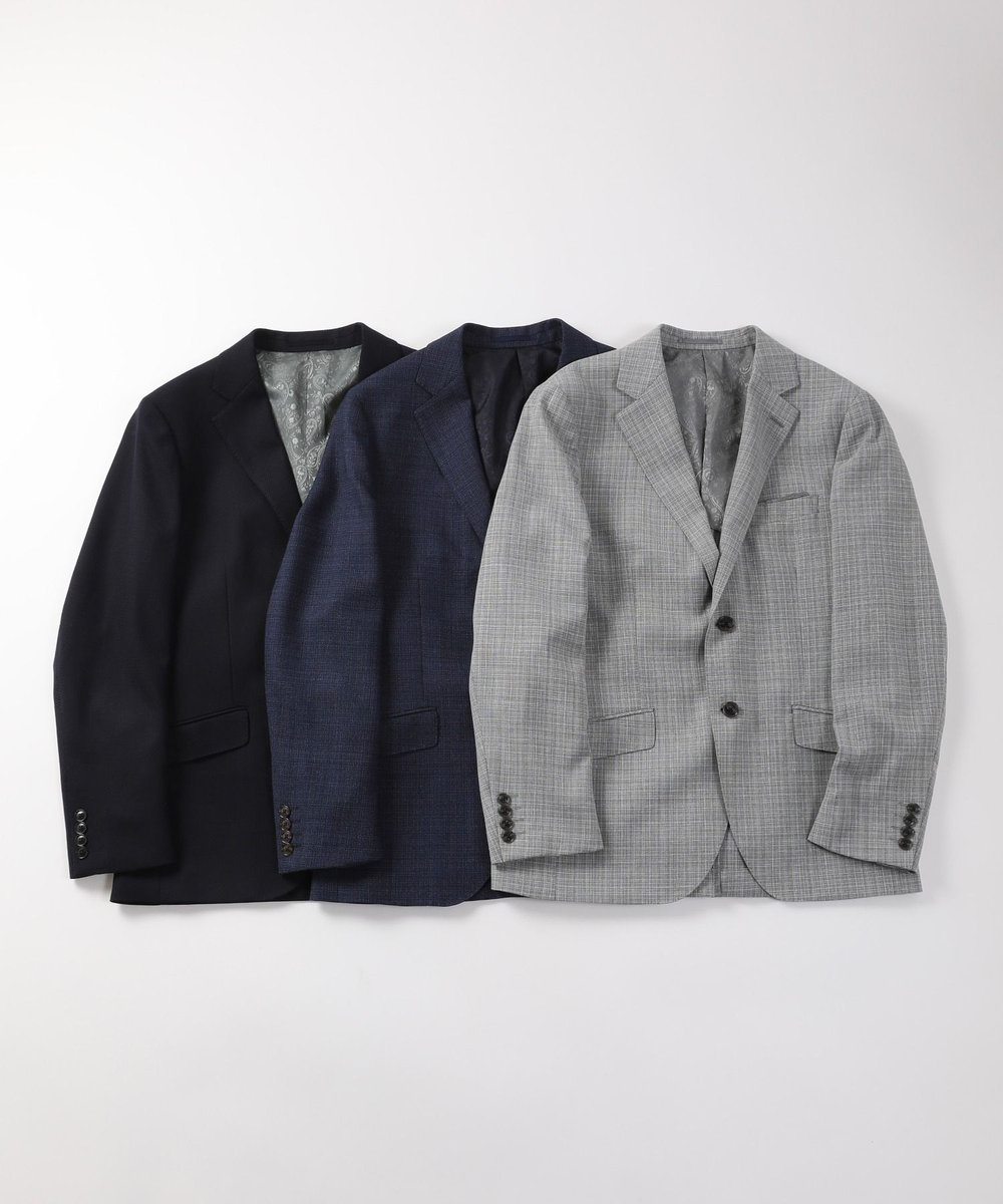 MEN'S BIGI 【ACTIVE TAILOR】ミックスヤーン/ホップサックジャケット ネイビー