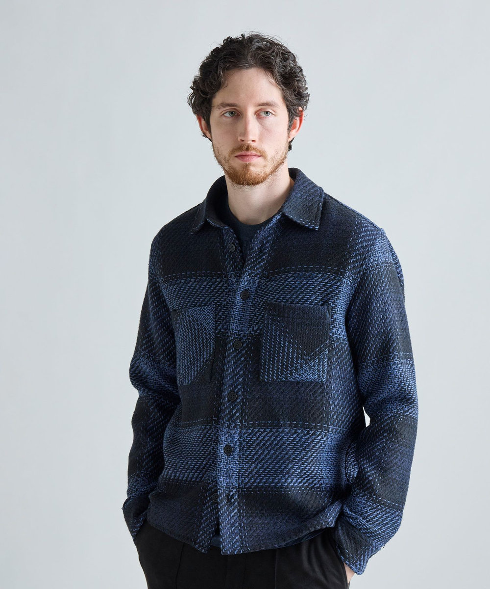 MEN'S BIGI 《別注》WAX LONDON ジャストフィットニットブルゾン グレー系その他