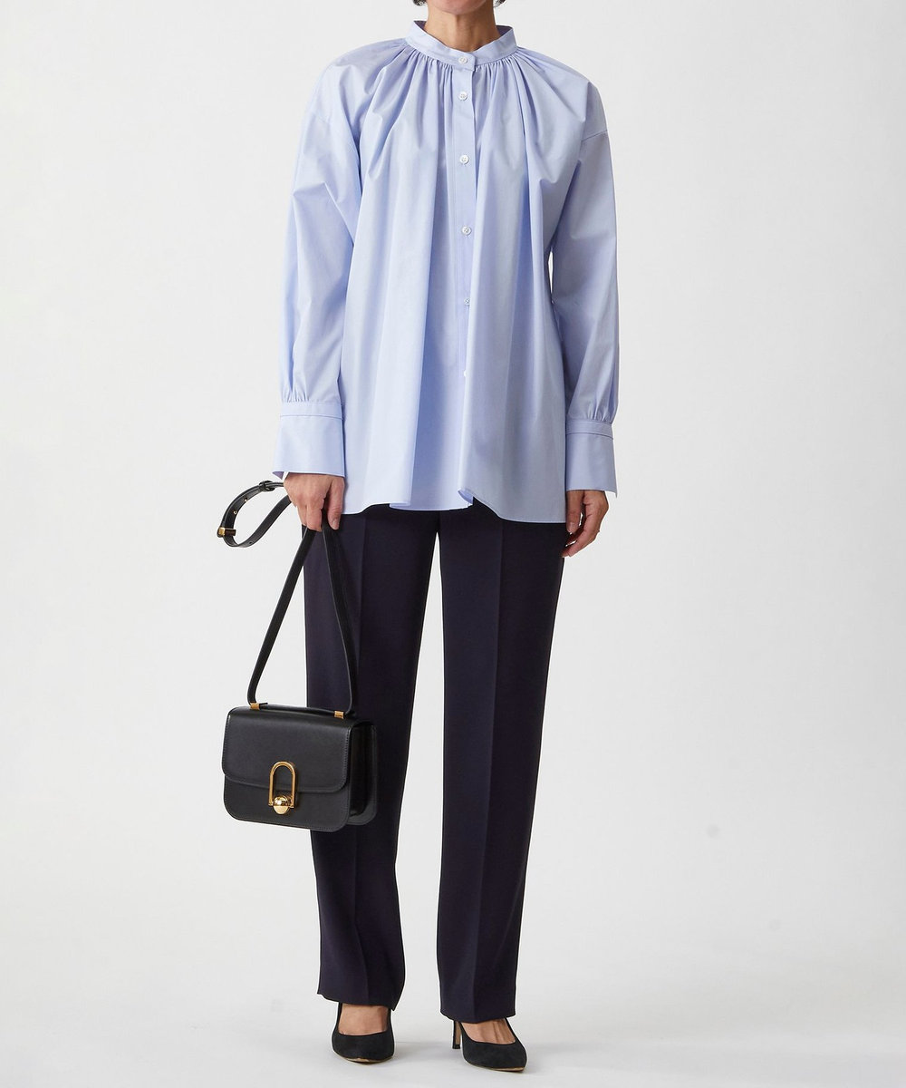 1er Arrondissement バックサテンスリムパンツ ネイビー