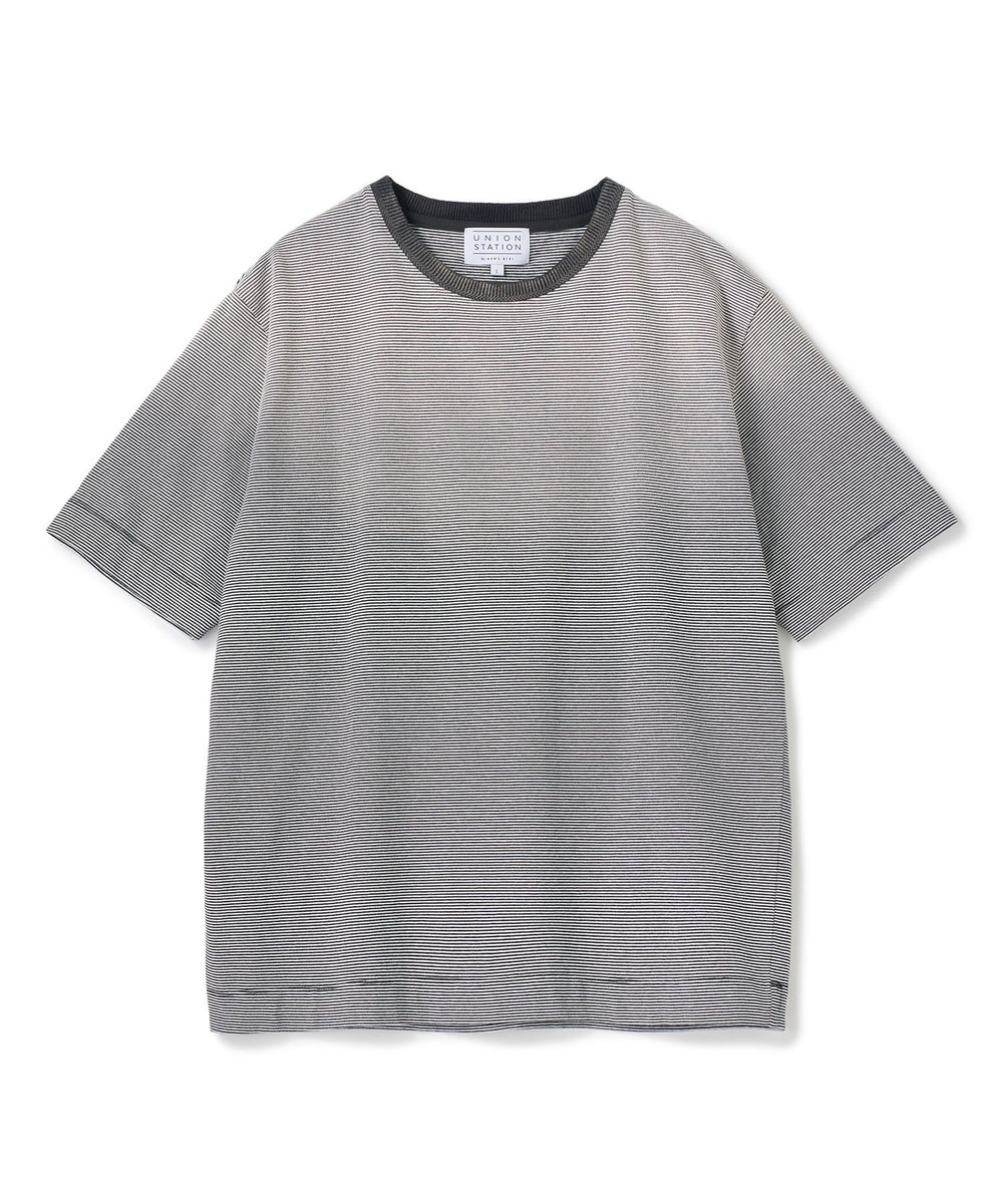 UNION STATION ヴィンテージライクミジンボーダーTシャツ＜ストレッチ・マシンウォッシャブル＞ ホワイト